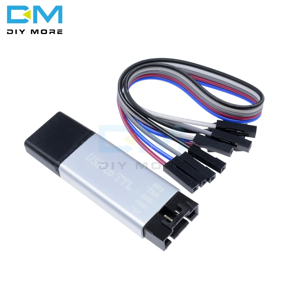 Алюминиевый корпус CP2102 12 Мбит/с USB 2,0 к ttl UART модуль 5Pin последовательный преобразователь STC Замена FT232 модуль 5 В/3,3 В Тип A металлический чехол