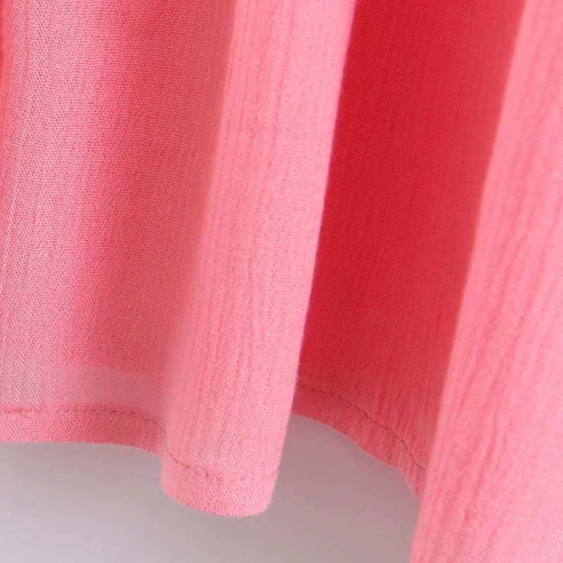 Женский однотонный комбинезон с v образным вырезом плиссированный пуговицами и