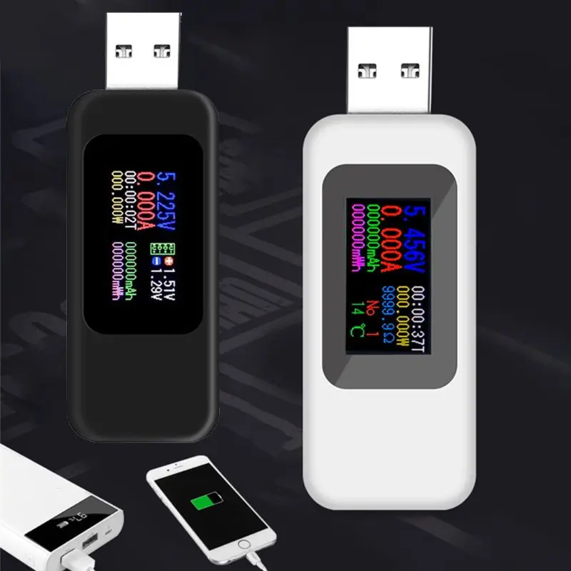 USB OLED-измеритель напряжения тока мощности емкости измерения бытовой тестер