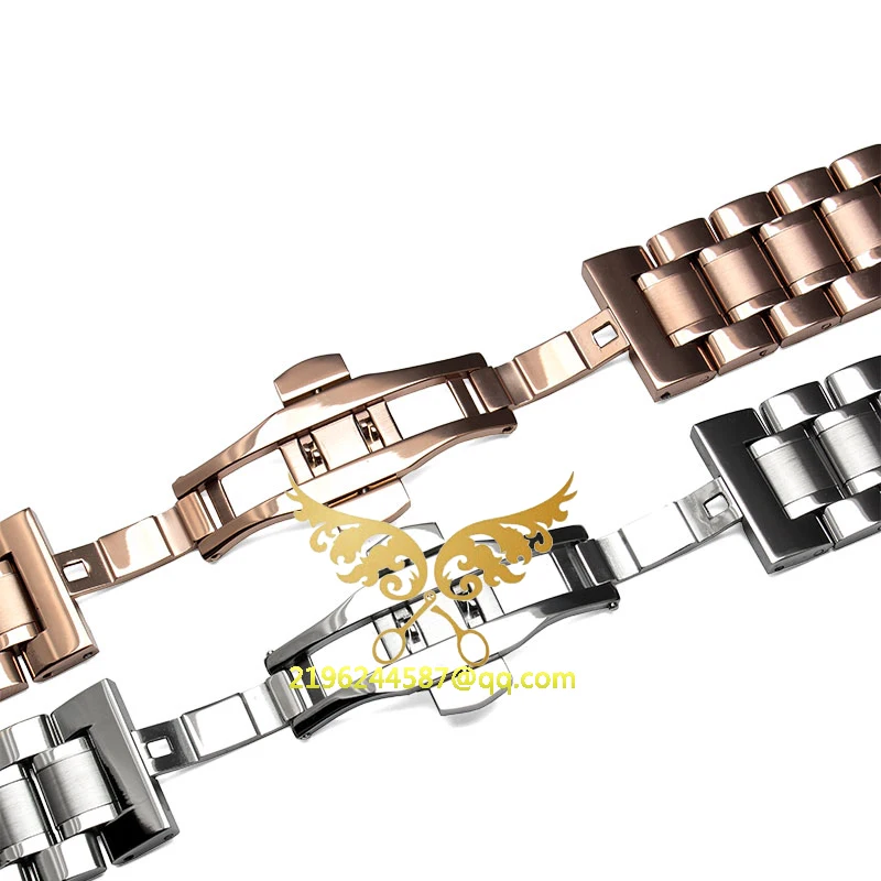 

Free shipping Hot Sale Silver Watch straps 19mm 20mm 22mm Stainless Steel Watch for Band Strap Curved End For Women Men Series