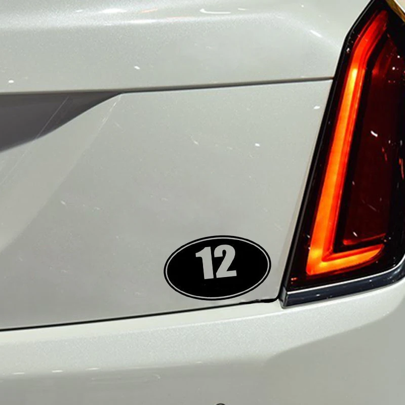 

YJZT 14.3*8.6CM Interesting Coolest Oval Gun Car Sticker Vinyl High Quality High Black/Silver C12-0189