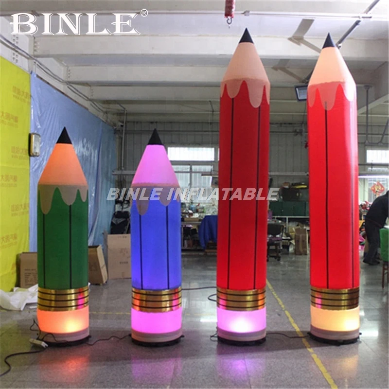 Pillar With Led Lights And Base Blower For Advertising