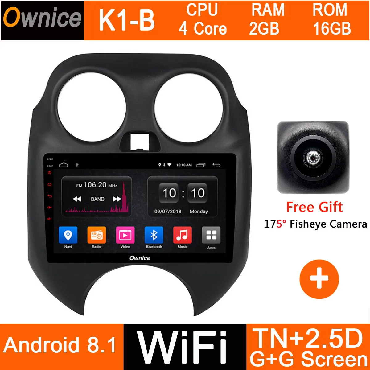 K1-B " ips Octa Core 4 г+ 32 Android 9,0 Автомобильный DVD Радио gps-навигатор плеер для Nissan МАРТА 2013 Micra мультимедиа CarPlay DSP - Цвет: K1-B