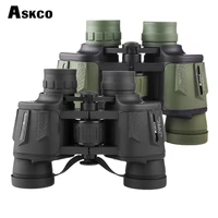 askco 8x40 binoculars hd bak4 prism green film coating telescope high clarity optical glass for tourism hunting camping hiking
