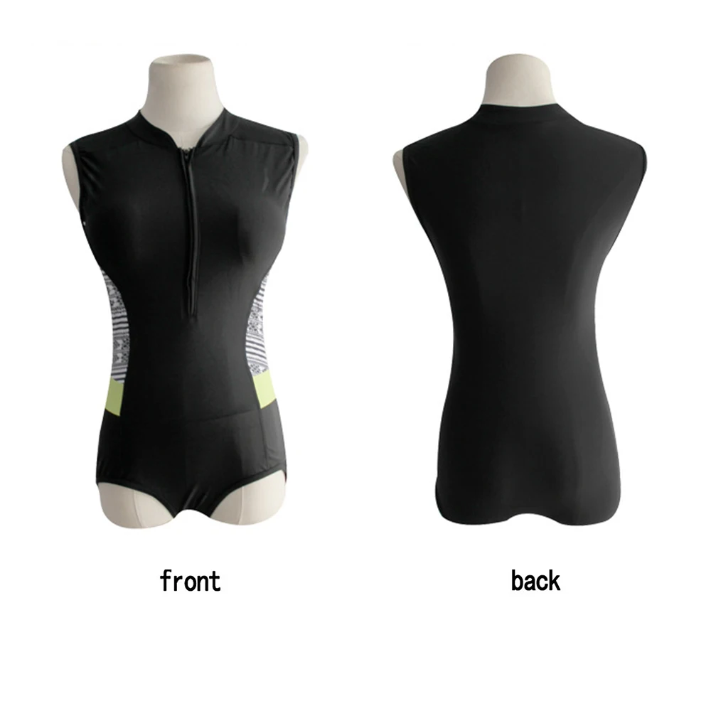 

OUMUYI Women One Piece Standing Collar Swimsuit High Waist Tank Suit High Neck Sleeveless Soft Summer Beach Wear Bathing Suit