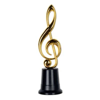 customized low price gold trophy and high quality custom oem golden music trophy