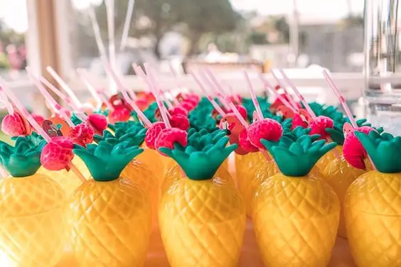 6 шт пластиковые ананасовые чашки тропические Luau вечерние кокосовые чашки пляжные украшения для вечеринки в гавайском стиле для летних вечеринок