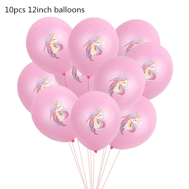 39 Unicorn Party Supplies Blue Color Unicorn Banner Plates Cups Napkin Cupcake Toppers Baby Shower Kids Birthday Party Decoration - Цвет: 39