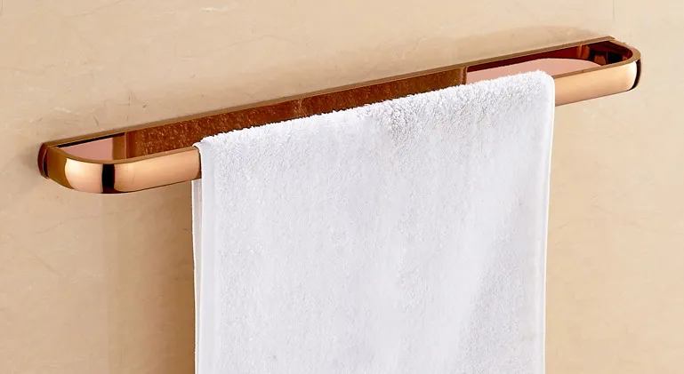 Wall Mounted Luxury Polished Rose Gold Brass Bathroom Single Towel Bar Rail Holder Accessory mba867 | Обустройство дома