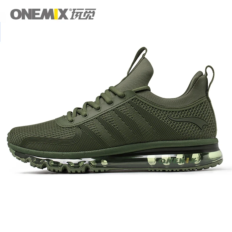 ONEMIX Max/мужские кроссовки; женские кроссовки; красивые тренды; спортивные кроссовки; темно-синие теннисные Спортивные ботинки; Прогулочные кроссовки - Цвет: Army Green