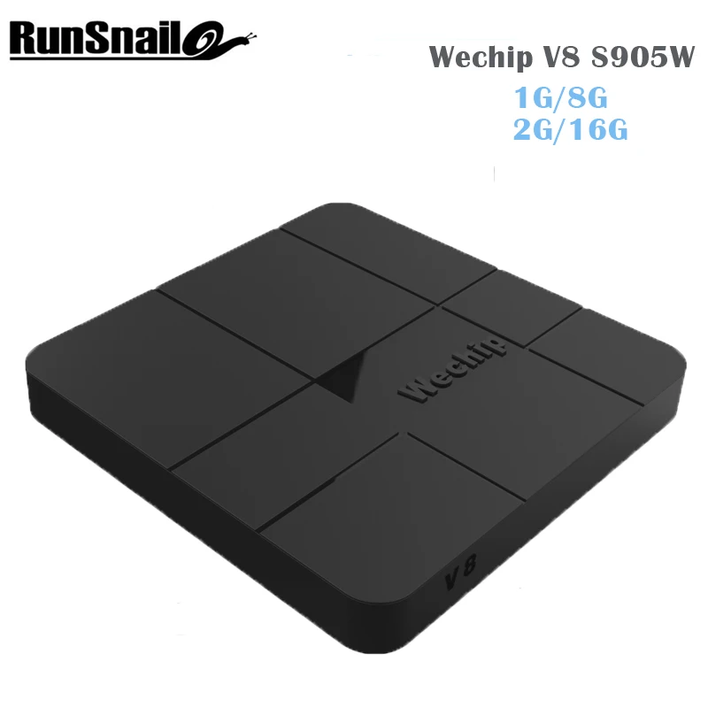 ТВ приставка Wechip V8 2G/16G Android 7 1 S905W четырехъядерный Cortex A53 Mali 450MP5 2 4G беспроводной WIFI