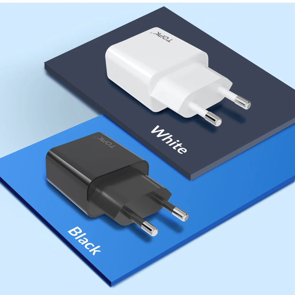 TOPK 18 Вт QC 3 0 USB быстрое зарядное устройство для телефона iPhone huawei Xiaomi samsung
