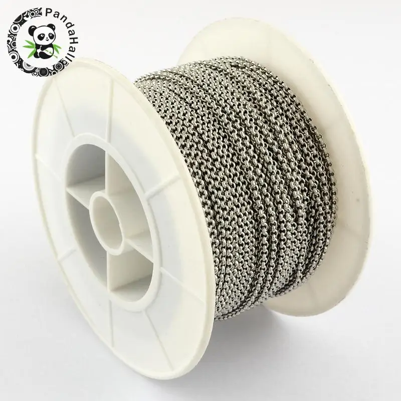 304 несварная цепь Rolo из нержавеющей стали для самостоятельного изготовления