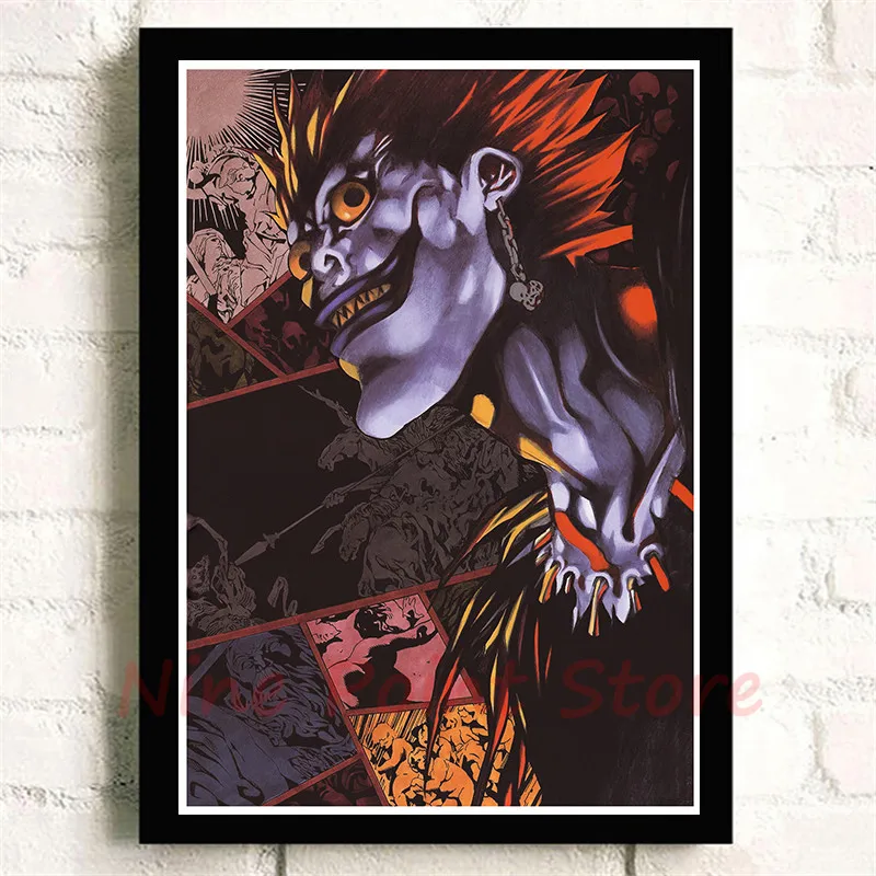 Death Note A стиль японский мультфильм комикс плакат с покрытием бумага плакат стены стикеры кафе декоративная живопись без рамки