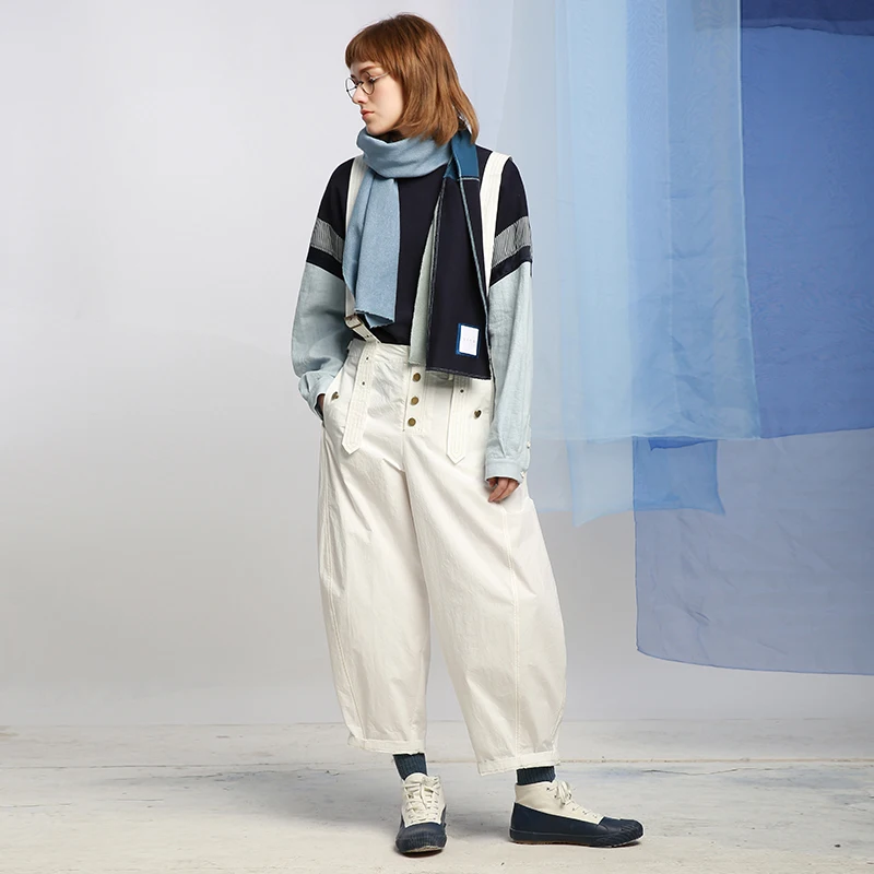 Goedkoop Faye's Winkel Originele Ontwerp Nieuwe Collectie 2018 Overalls Losse Casual Lange Katoenen Cargo Broek Vrouwen
