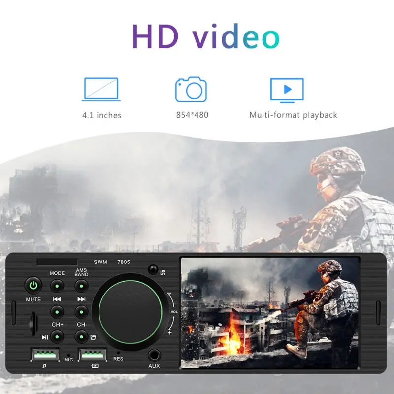 Универсальный 12 В двойной USB 4 дюйма hd-навигатор для автомобиля Bluetooth 4,0 обратное изображение мультимедиа MP5 плеер Автомобильный AUX FM стерео музыкальный плеер 1 комплект