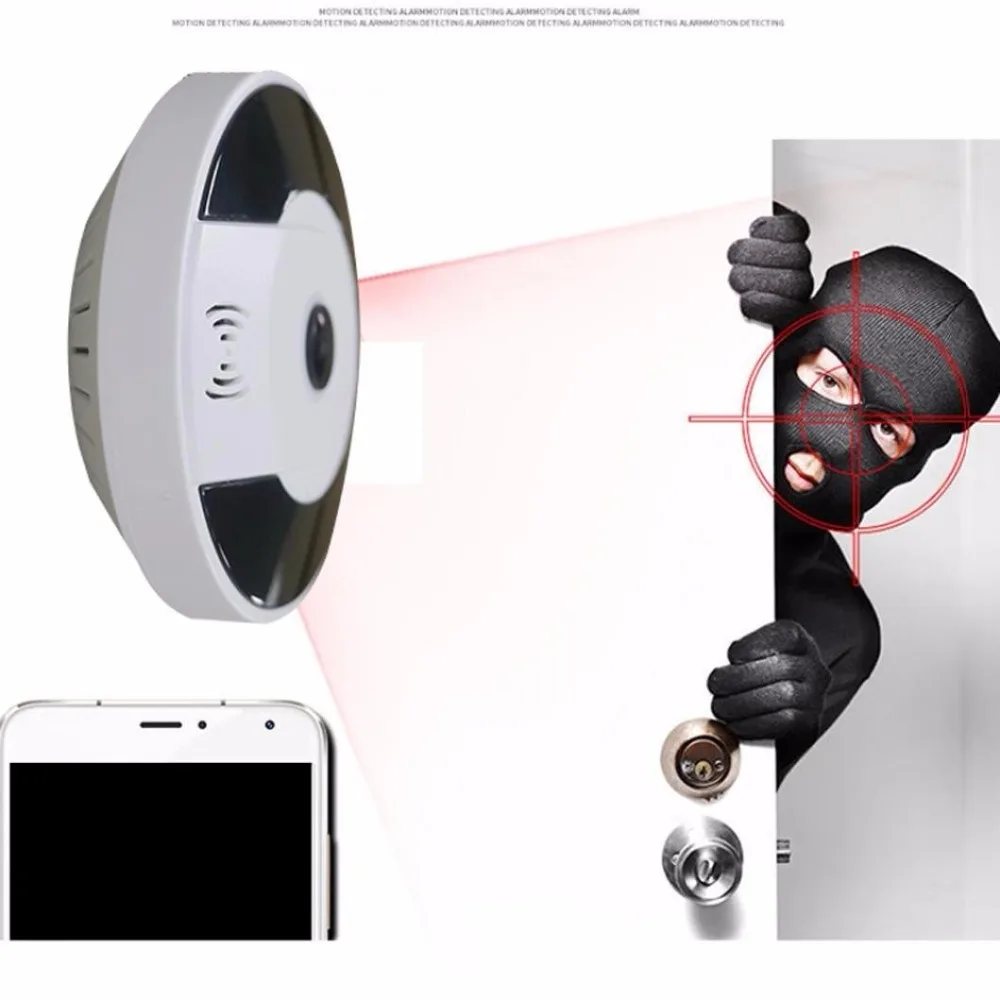 Kruiqi новый стиль 3D V380 мини панорамная беспроводная Wi Fi IP камера рыбий глаз с углом