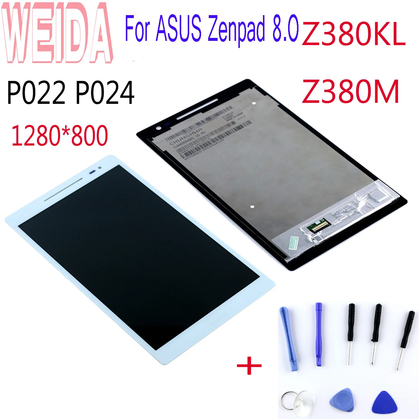 

WEIDA LCD Replacment 8" For Asus Z380 Z380KL Z380M LCD Display Z380C Z380CA Touch Screen Digitizer Assembly P022 P024 P00A
