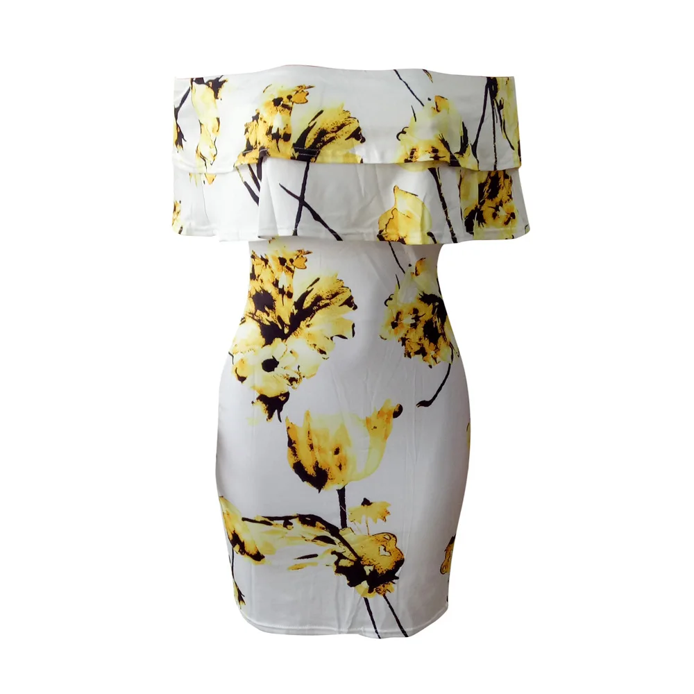 Joiekuno печати без бретелек Vestidos blusas mujer de moda летние пикантные 2019 Bodycon Вечерние мини