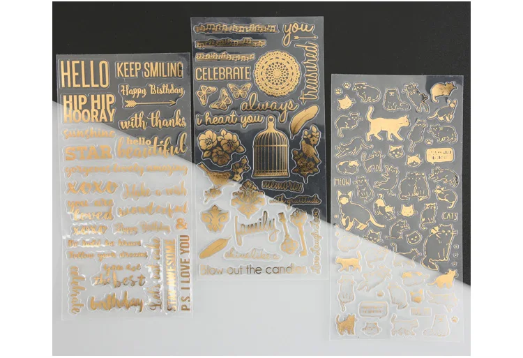 Ksccraft фольги милые кошки и фраза наклейки для скрапбукинга Happy planner/изготовление открыток/Журнал проект