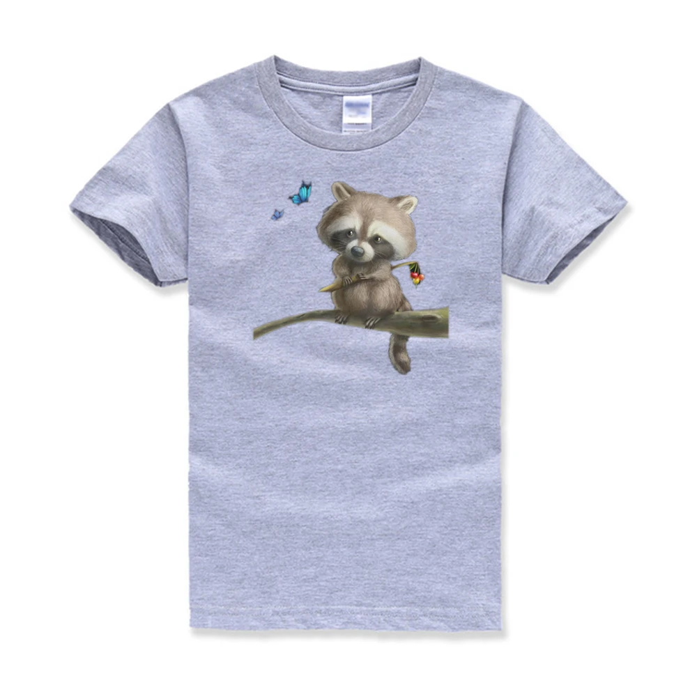 

Cute Raccoon Shirt - Unisex Crewneck T-Shirt / Woodland Animal Gift for Trash Panda Lovers little girls clothing