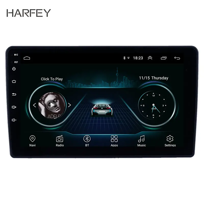 Автомобильный GPS радиоприемник Harfey Android 8 1 9 дюймов для Toyota Vios 2002 с Bluetooth USB Wi Fi