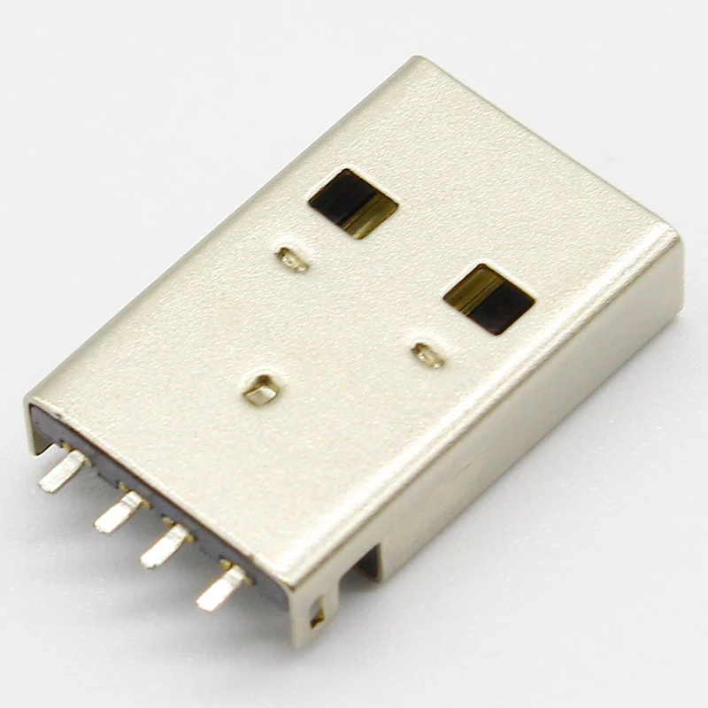 10 шт./лот USB 2 0 4Pin Тип штекер SMT разъем Черный G49 для передачи данных зарядки