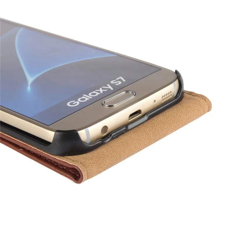 Роскошный, вертикальный, откидной чехол из натуральной кожи чехол для samsung Galaxy S2 S3 S4 S5 мини S7 S6 Edge Plus S Ace на возраст 2, 3, 4, Trend Lite Duos