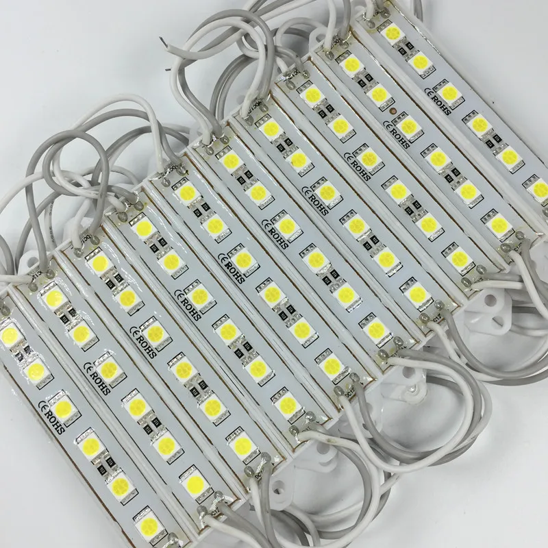 20 шт./лот SMD 5050 светодиодные модульные лампы 6 светодиодов 12 В постоянного тока IP65