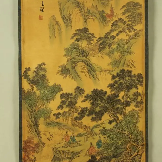 Античная коллекция бутик каллиграфия и Картина Ван Цзянь отправить чайную схему