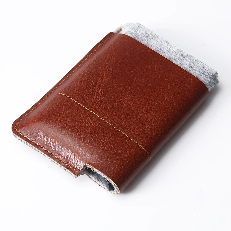 LEACOOL Алюминиевый Чехол кошелек из войлока с отделением для ID кредитных карт RFID