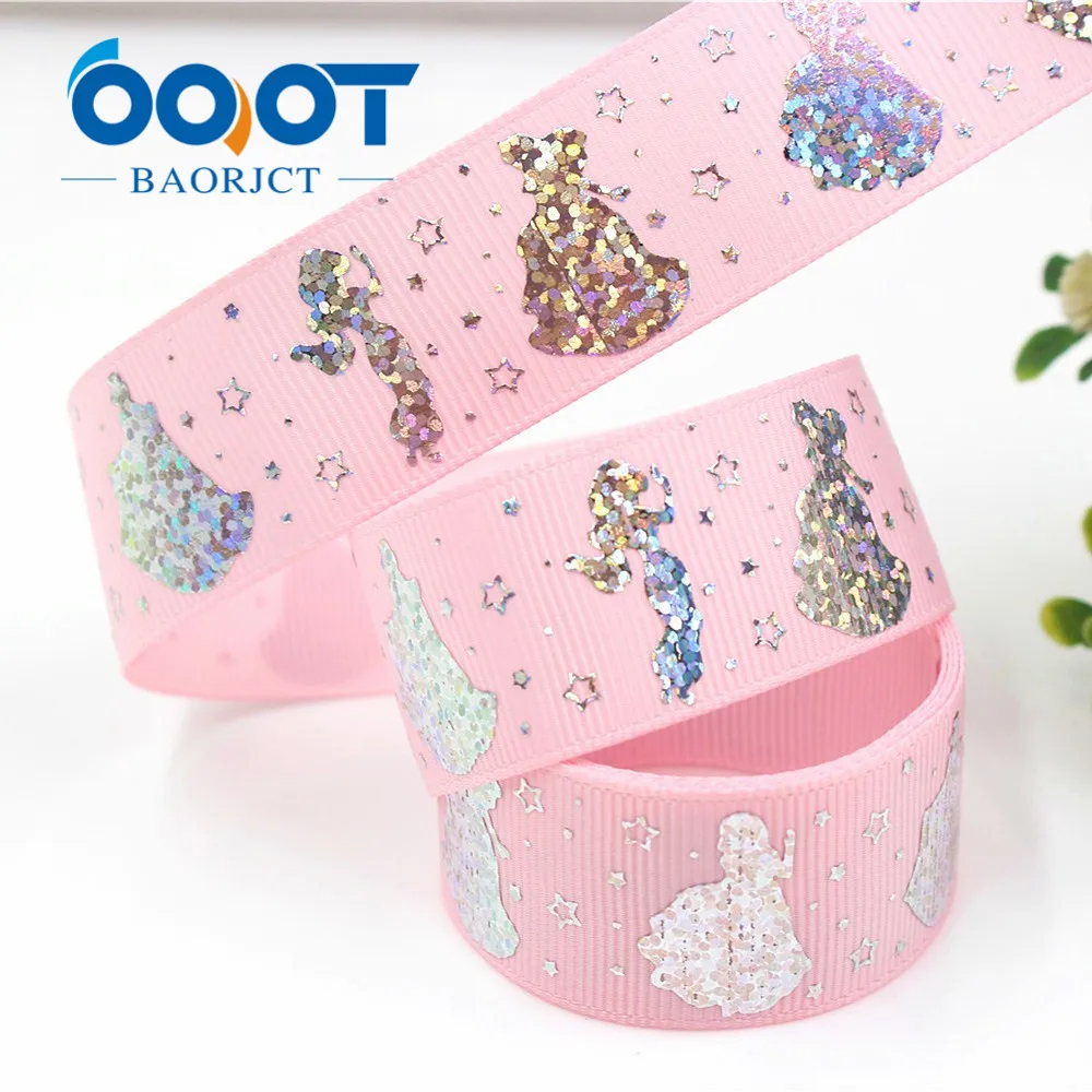 OOOT BAORJCT G-18609-421 25 мм 10 ярдов Лазерная Серебряная мультяшная любовь печатная
