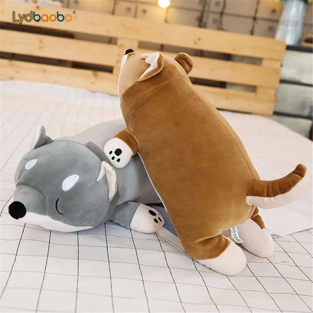 

1pc 100CM Cartoon Lying Plush Stuffed Dog Big Toys Shiba Inu Dog Doll Lovely Animal Children Birthday Gift Corgi Plush Pillow