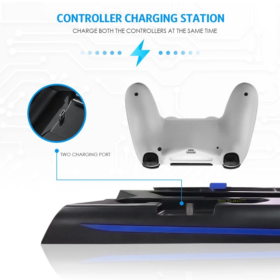 PS 4 Slim Pro вертикальный охлаждающий вентилятор USB зарядное устройство док-станция