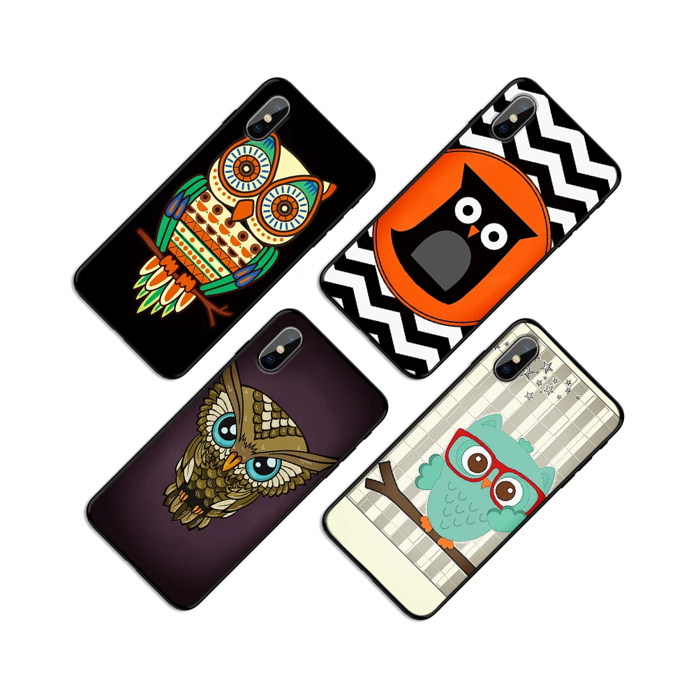 Мультяшная Сова милая мягкая термополиуретановая крышка-чехол для Apple iPhone 6 6S 7 8