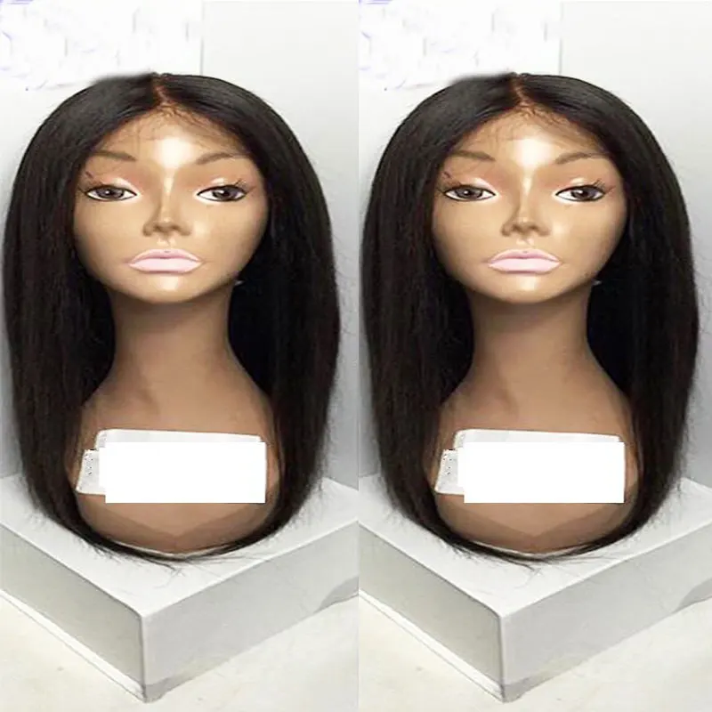 Черные длинные прямые синтетические парики с естественной плотностью на