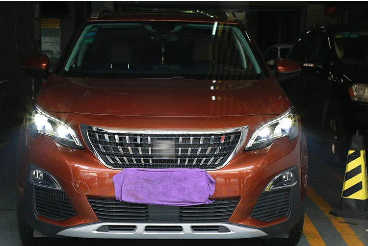 Автомобильная фара для peugeot 4008 5008- фары светодиодный ангельские глазки сигнальный свет DRL дневного света Bi-Xenon объектив