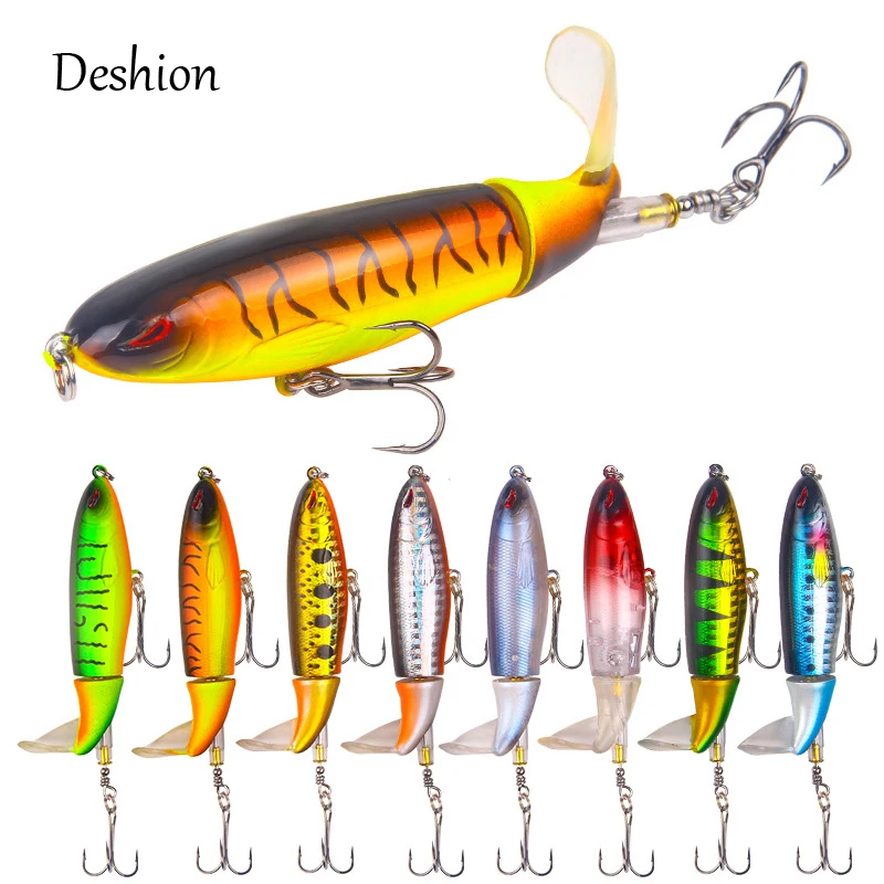 Deshion Whopper Plopper 1 шт. 10 см 13 г поплавок твердая приманка для рыбалки с Вращающийся