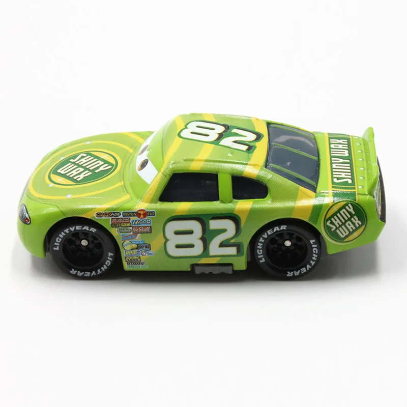 

100% Original Disney Pixar Cars No.82 SHINY WAX Racer 1:55 Scale Diecast Metal Alloy Modle Cute Toys Car For Children Gifts