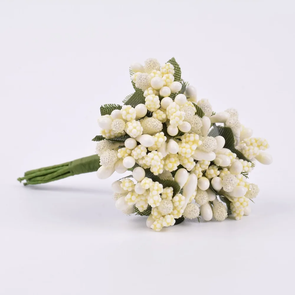 12 шт./лот ручной работы Искусственные цветы Stamen Sugar для Свадьбы вечерние