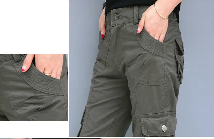 Woman's Overalls Multi Pocket Straight Trousers Spring Summer Outdoor Trekking Sports Hiking Pants Womens Military Cargo Pant