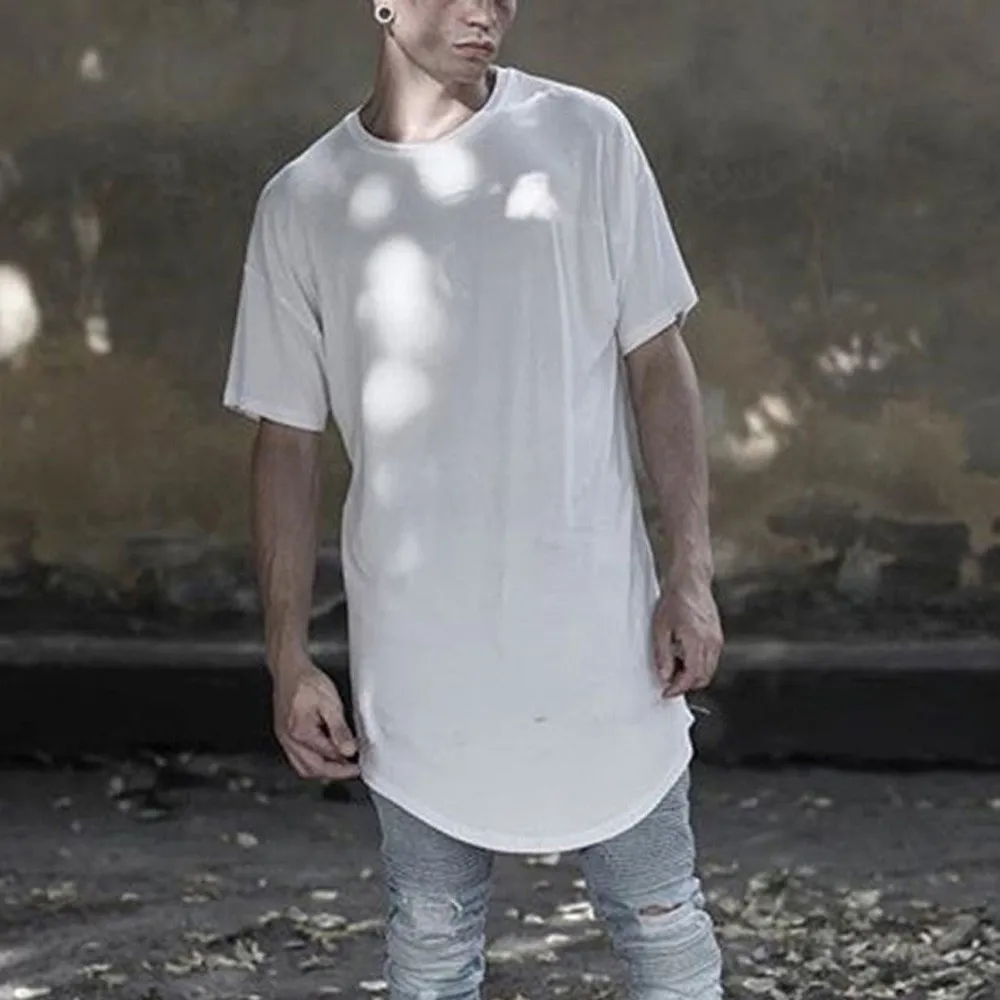 Tshirt 2019 Summer Men's Cotton T-Shirt Basic Crew Neck Hip Hop Solid Slim T-shirt Casual For Male Free Shipping | Мужская одежда