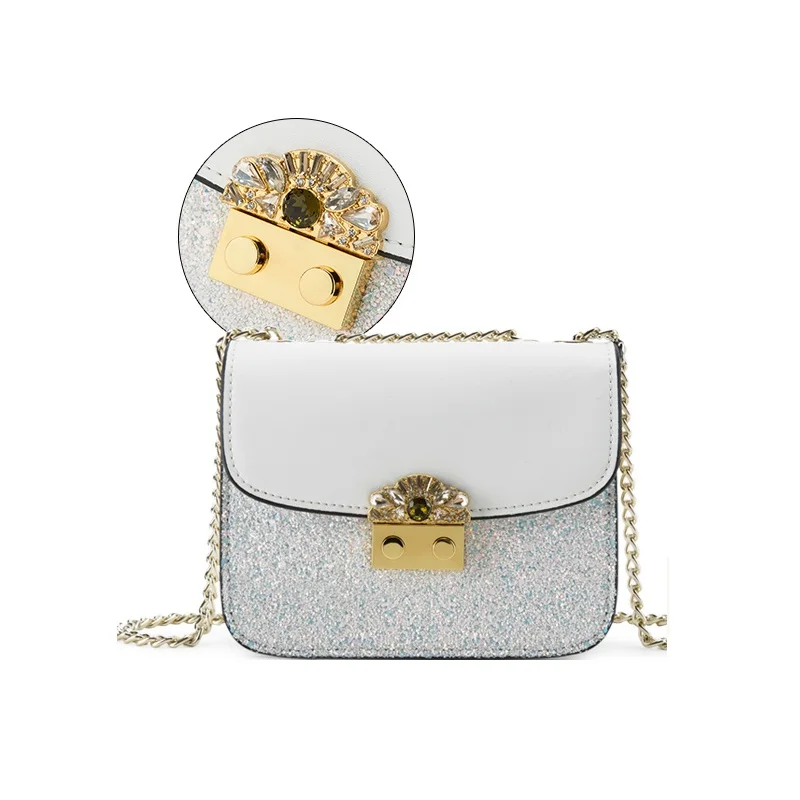 5 шт. Новая модная женская сумка корона с золотым поворотным замком нажимной