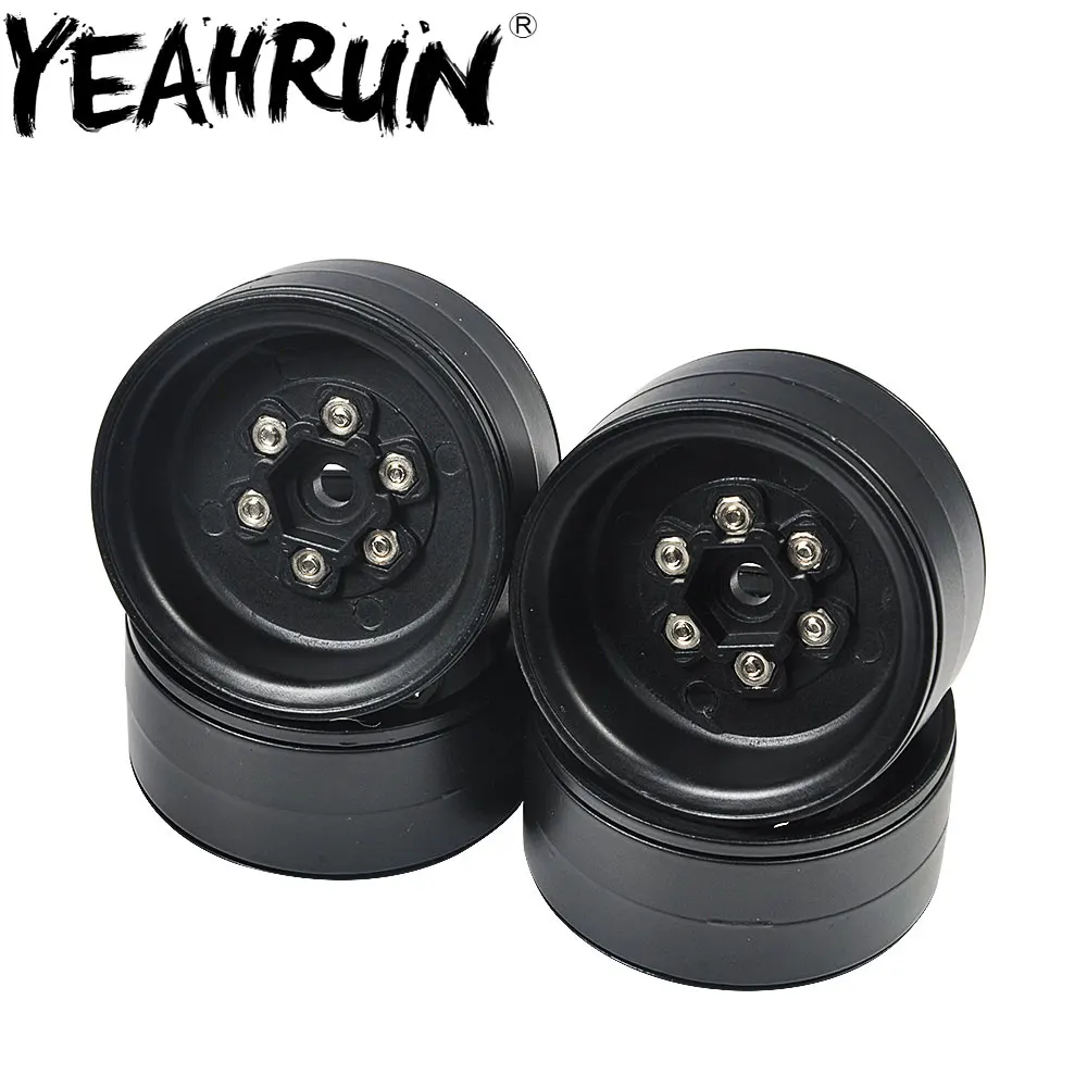 YEAHRUN 4 шт./компл. Heavy Duty из алюминиевого сплава 1,9 дюймов обод для колеса Beadlock для 1/10 RC TRX-4 SCX10 CC01 F350 D90 90034