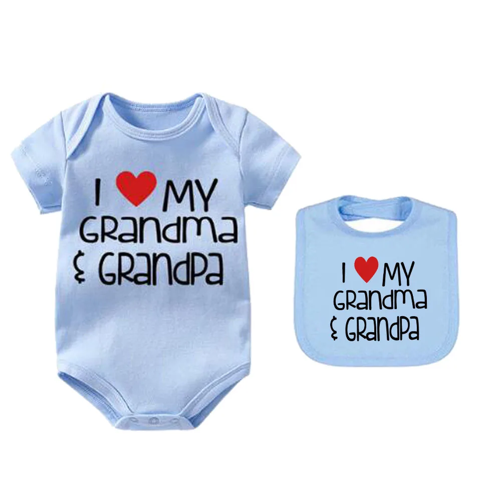 Женский комбинезон с нагрудниками Culbutomind боди надписью I love my grandma и нагрудником