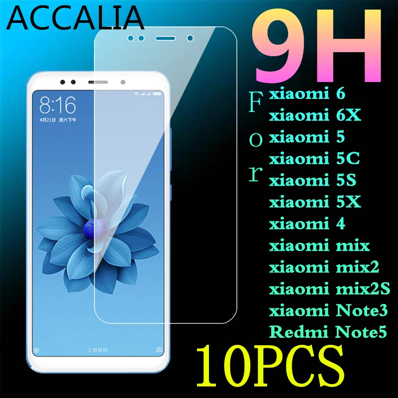 Закаленное стекло 9H для Xiaomi Note3 10 шт. Защитная пленка Redmi Note5 2.5D Mi4 Mix Mix2 mix2S Mi6 6X 5 5C 5S |