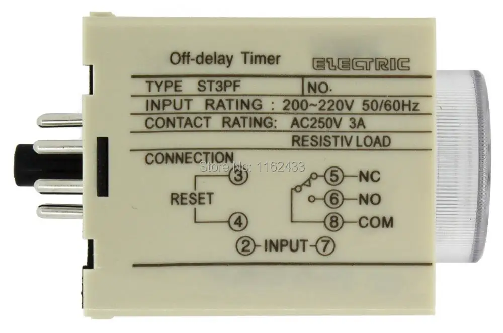 ST3PF 5S выключение SPDT реле времени AC 220V 110V AC/DC 24V 12V Таймер задержки|timer switch|timer relaytimer