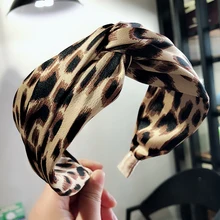 Ruoshui Woman Leopard Print Headbands Sexy Twist Knot Hairband Girls Hair Accessories Vintage Hair Hoop Boutique Ladies Headwear (2)