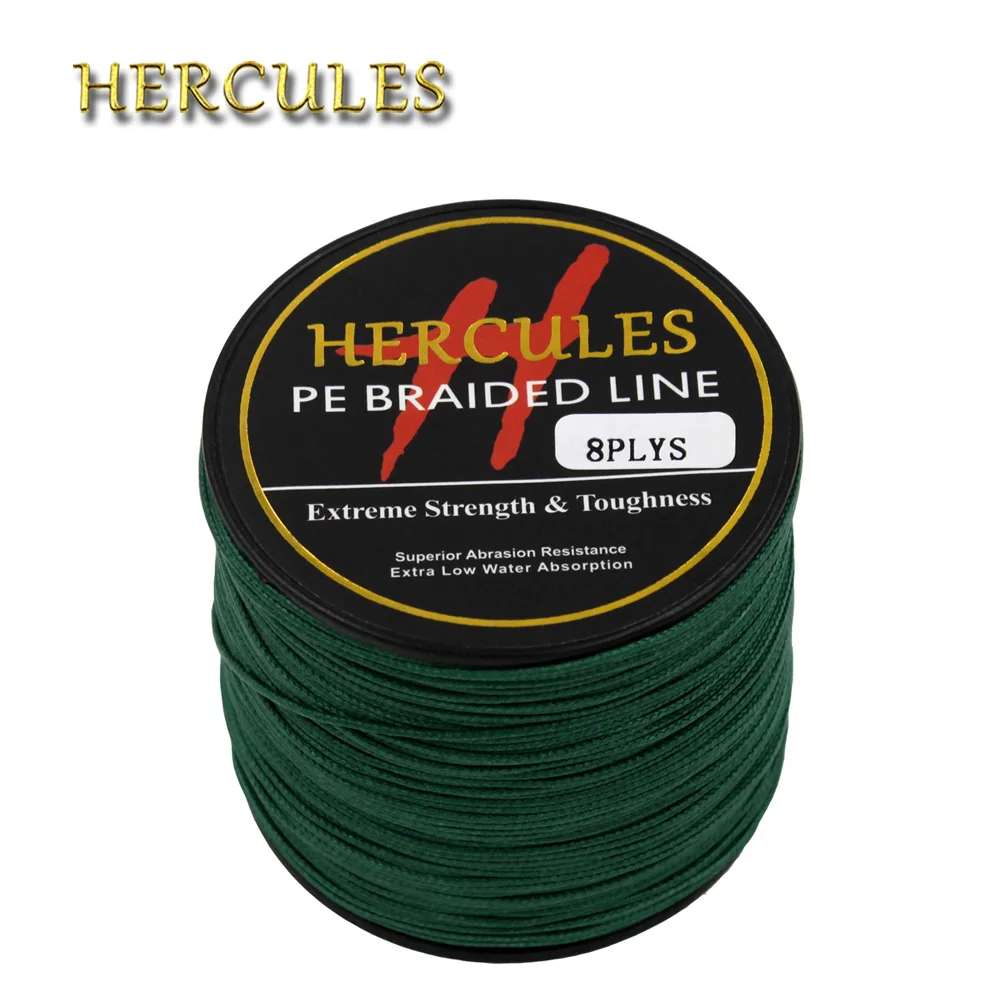 

Hercules 300LB Braided Fishing Line Sea Saltwater Big Game Carp Fishing Cord Green PE 8 Strands 100M 300M 500M 1000M 1500M 2000M