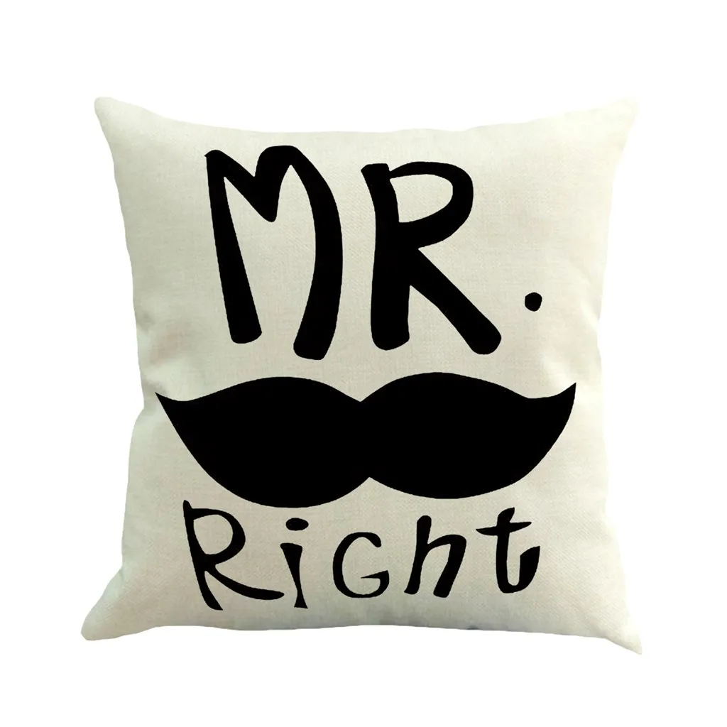Mr Right наволочки с принтом полиэфирные Чехлы домашние декоративные для спальни 1